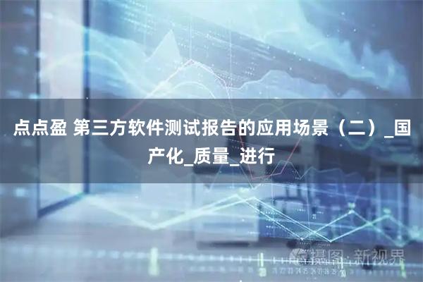 点点盈 第三方软件测试报告的应用场景（二）_国产化_质量_进行