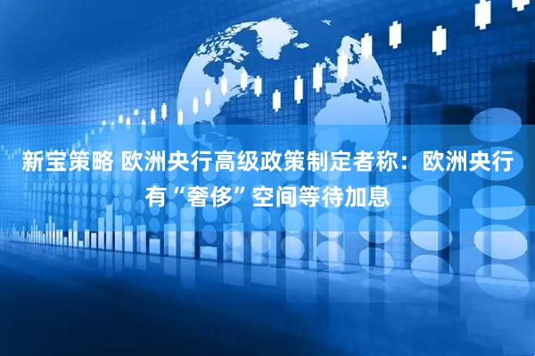 新宝策略 欧洲央行高级政策制定者称:欧洲央行有“奢侈”空间等待加息